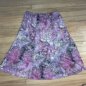 Cherry Blossom Floral Print Vintage Skirt